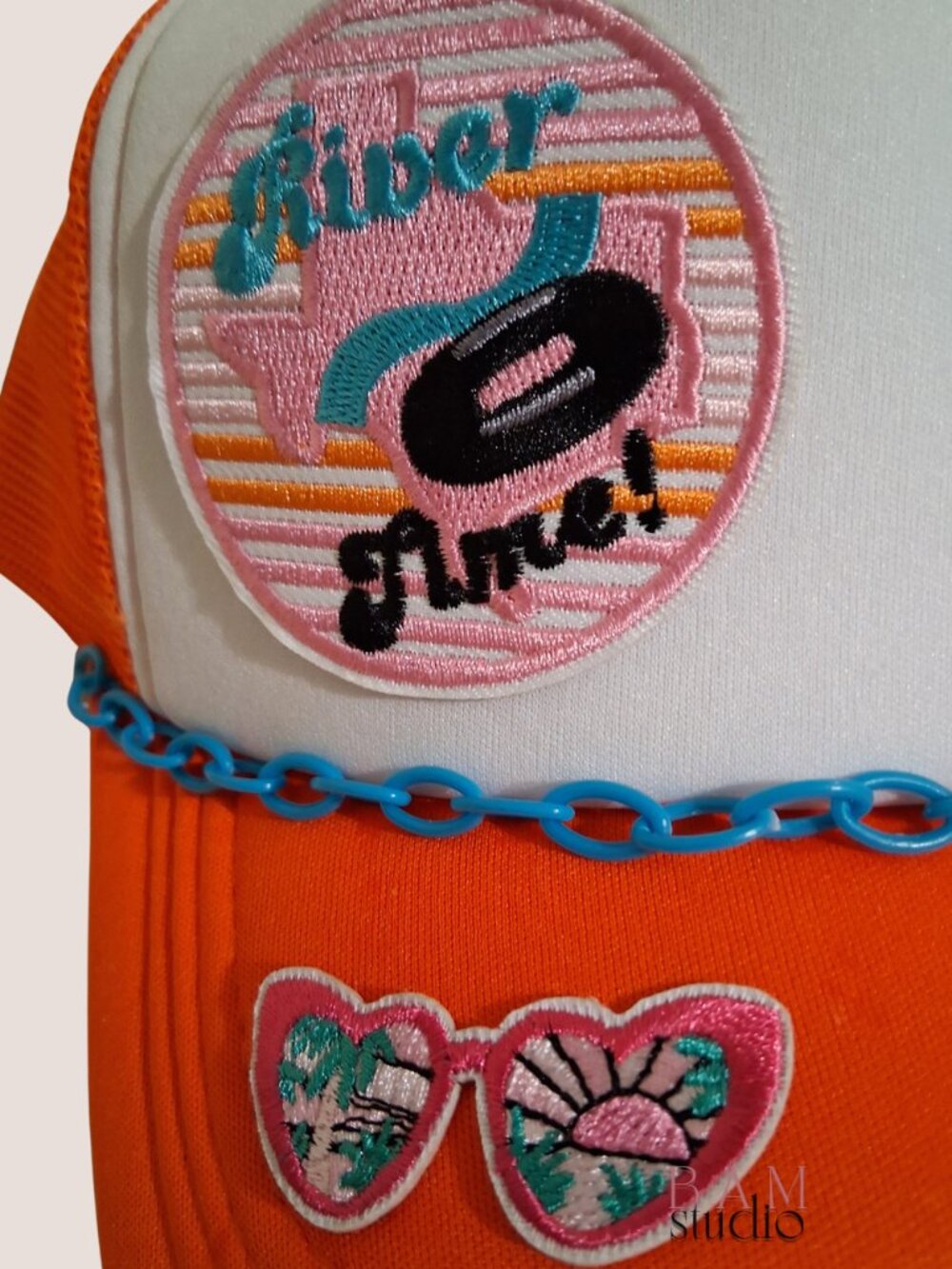 River Girl Trucker Hat  BAM Studio Custom Patch Design for Women | Texas | Dolly - Picture 5 of 8